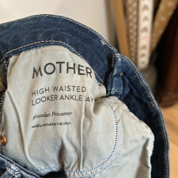 MOTHER HIGH WAISTED LOOKER  ANKLE FRAY JEANS size 24 - Picture 11 of 12